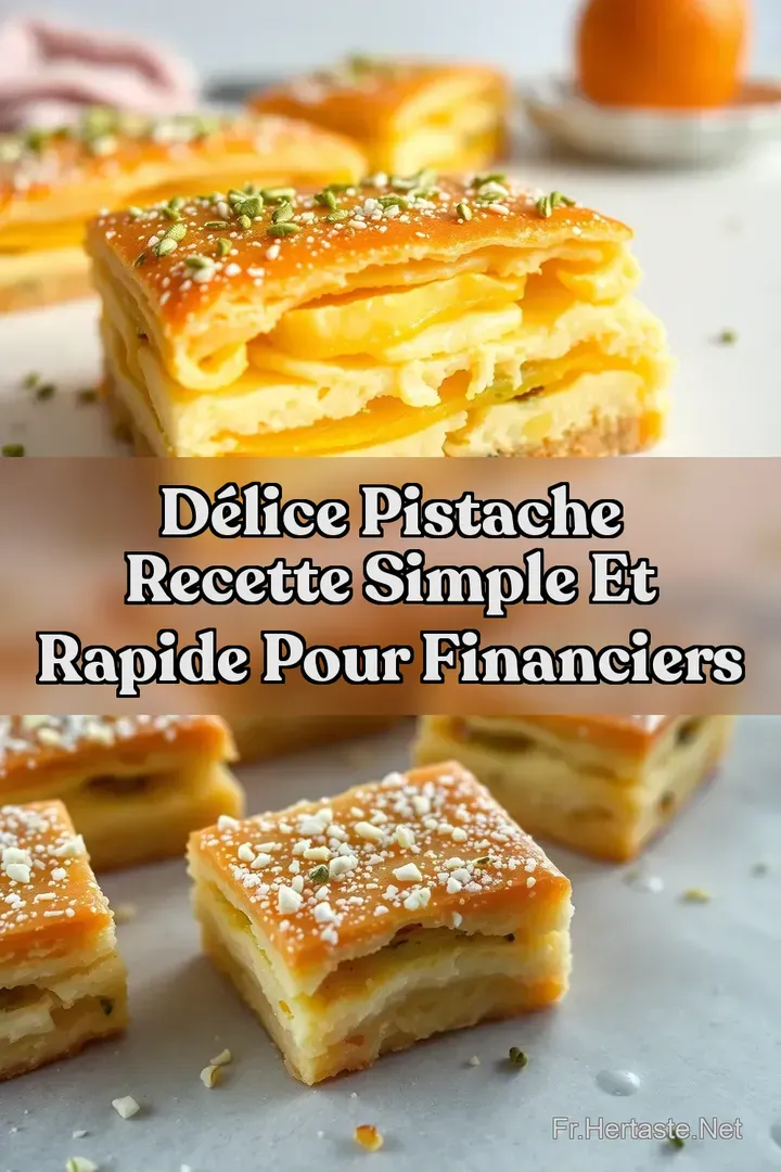 D&eacute;lice Pistache Recette Simple et Rapide pour Financiers