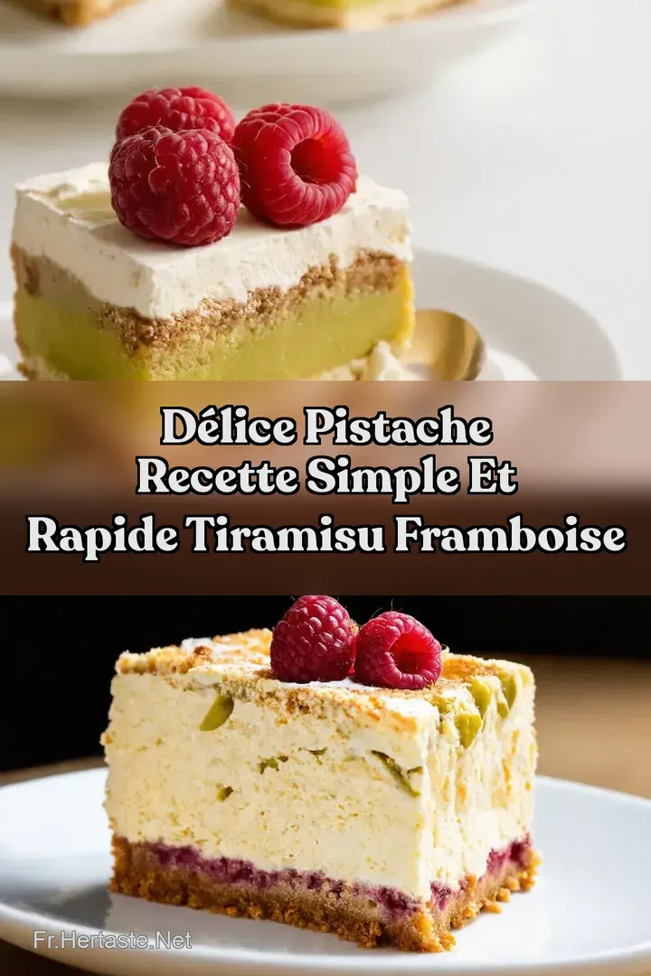 D&eacute;lice Pistache Recette Simple et Rapide Tiramisu Framboise