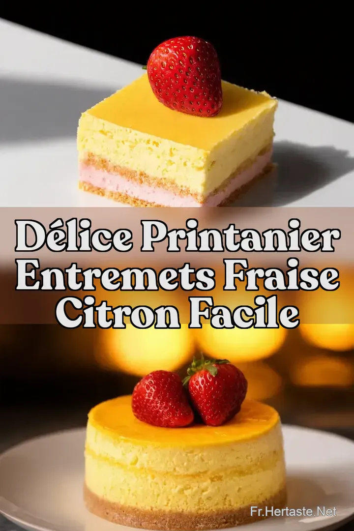 D&eacute;lice Printanier Entremets Fraise Citron Facile
