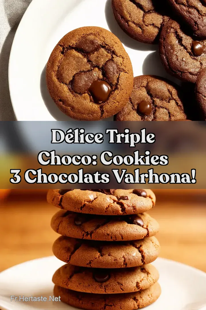 D&eacute;lice Triple Choco: Cookies 3 Chocolats Valrhona!