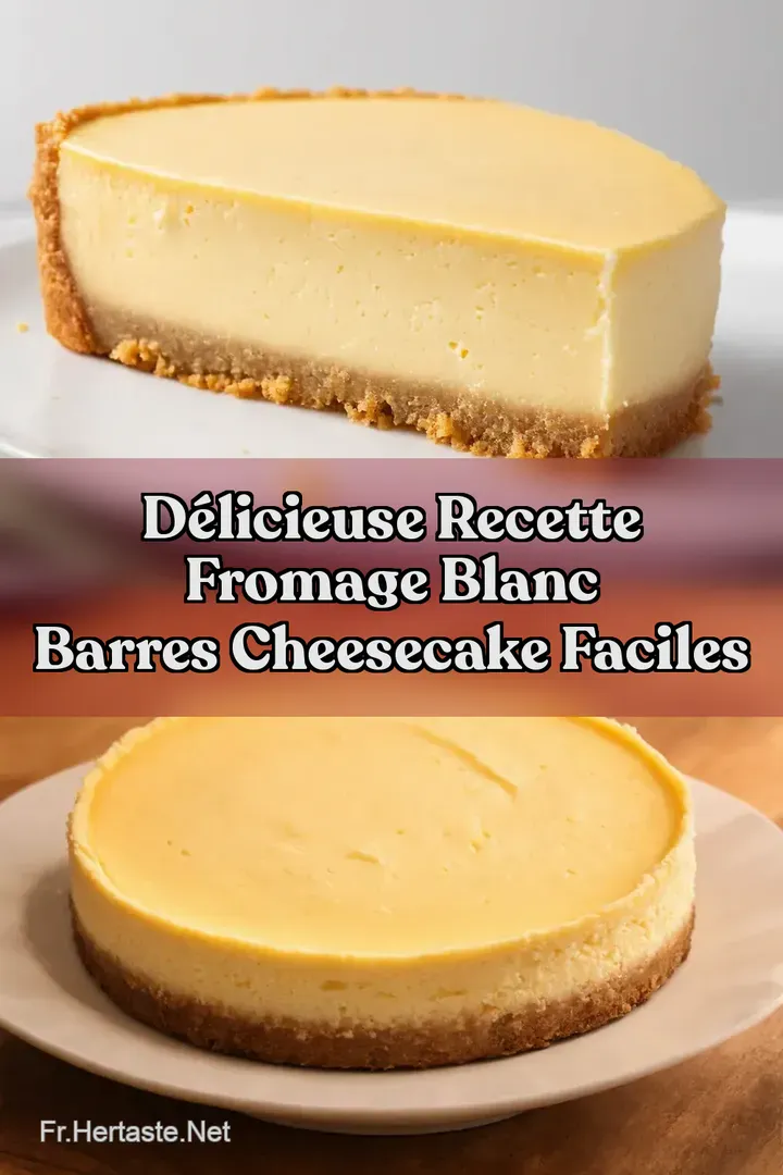 D&eacute;licieuse Recette Fromage Blanc Barres Cheesecake Faciles