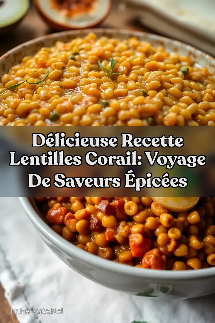 D&eacute;licieuse Recette Lentilles Corail: Voyage de Saveurs &Eacute;pic&eacute;es