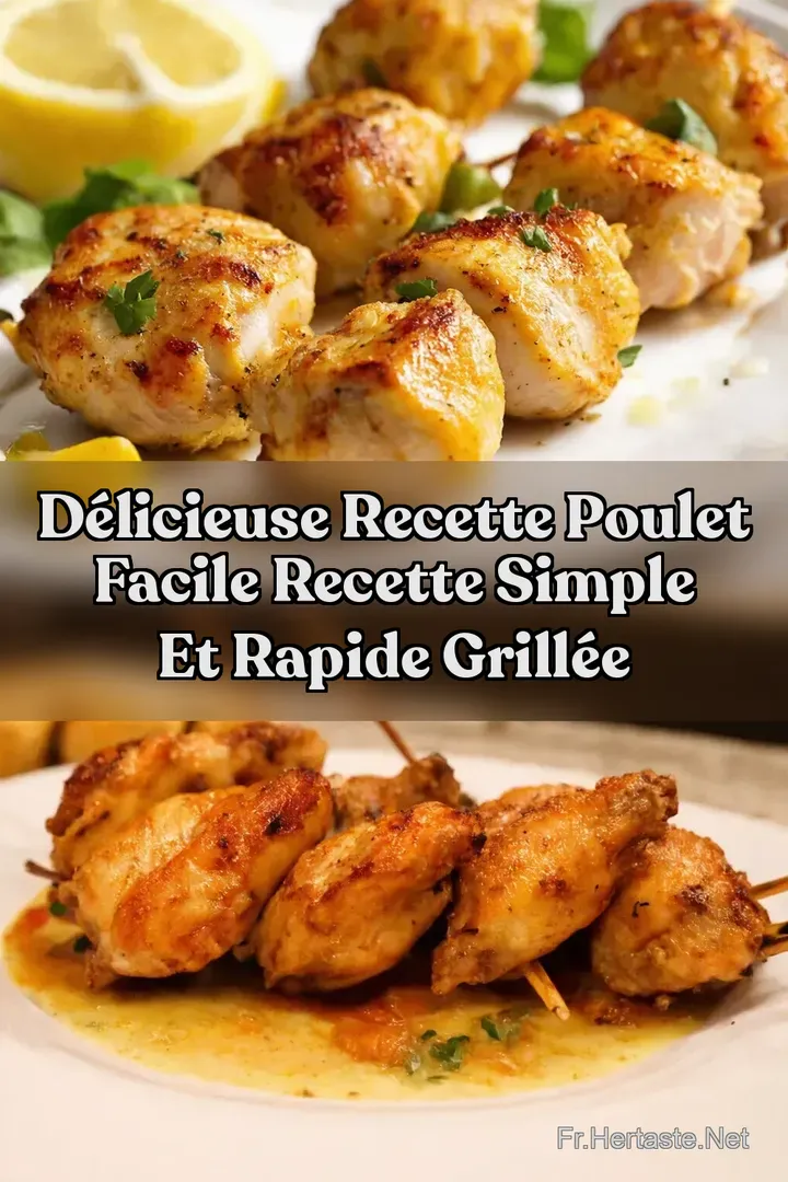 D&eacute;licieuse Recette poulet facile Recette Simple et Rapide Grill&eacute;e