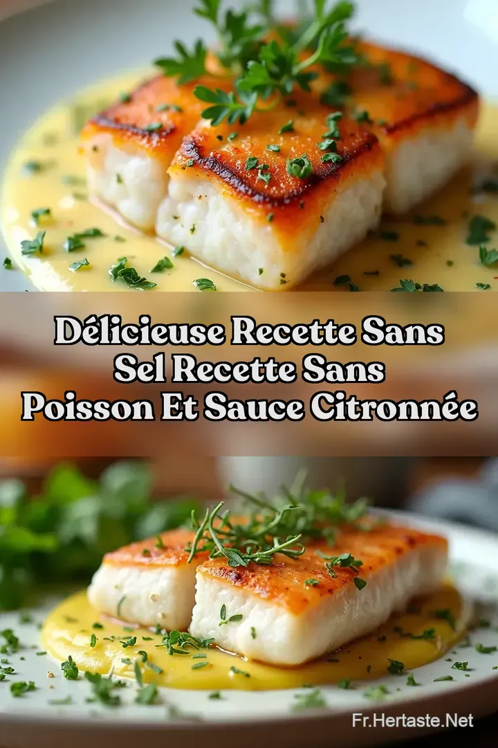 D&eacute;licieuse Recette sans sel recette sans Poisson et sauce citronn&eacute;e