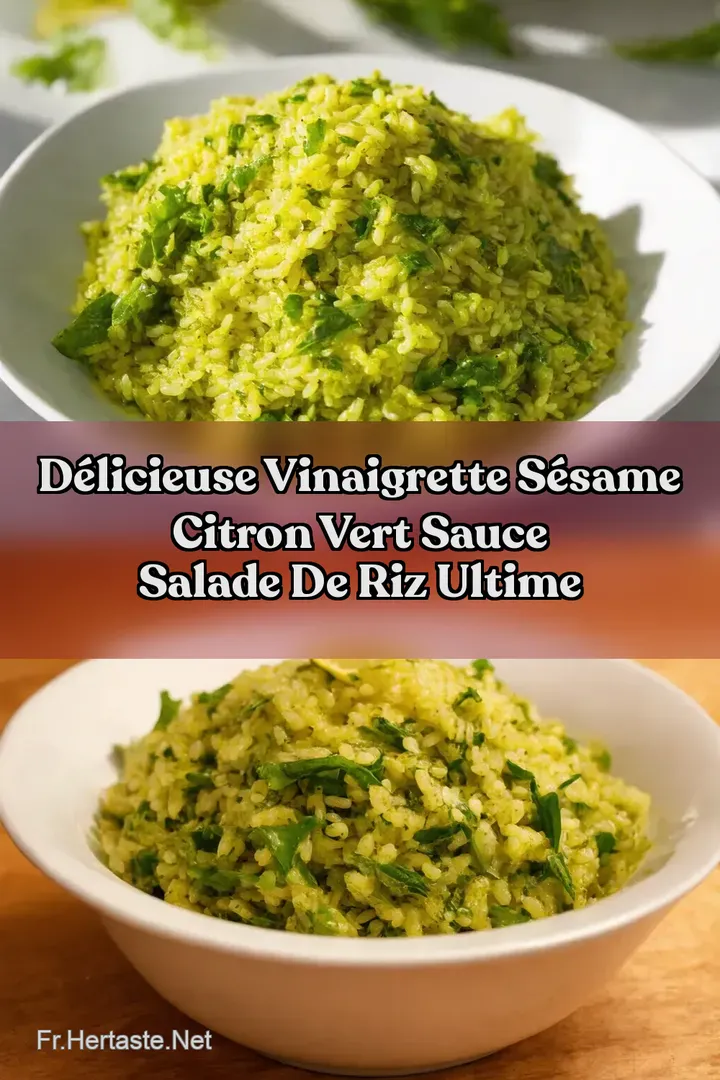 D&eacute;licieuse Vinaigrette S&eacute;same Citron Vert Sauce Salade de Riz ULTIME