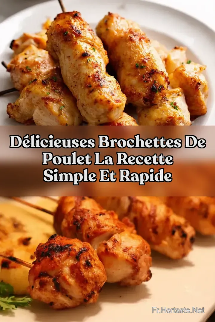 D&eacute;licieuses Brochettes de Poulet La Recette Simple et Rapide