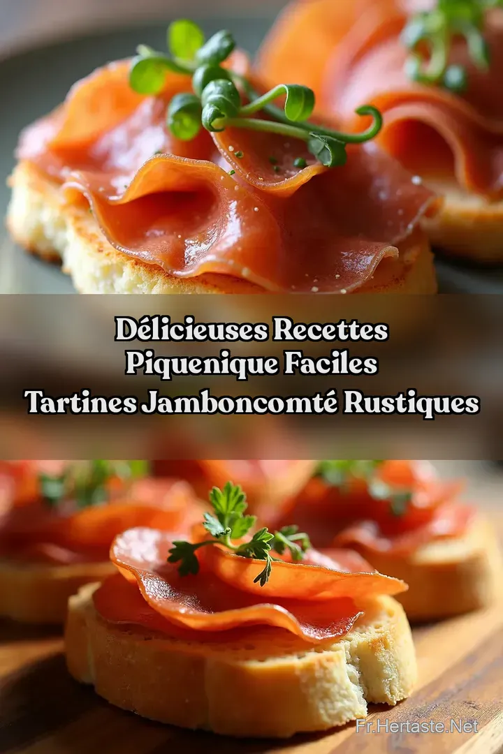 D&eacute;licieuses Recettes PiqueNique Faciles Tartines JambonComt&eacute; Rustiques