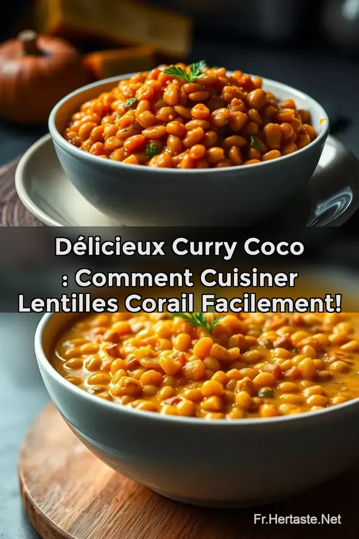 D&eacute;licieux Curry Coco : Comment Cuisiner Lentilles Corail Facilement!
