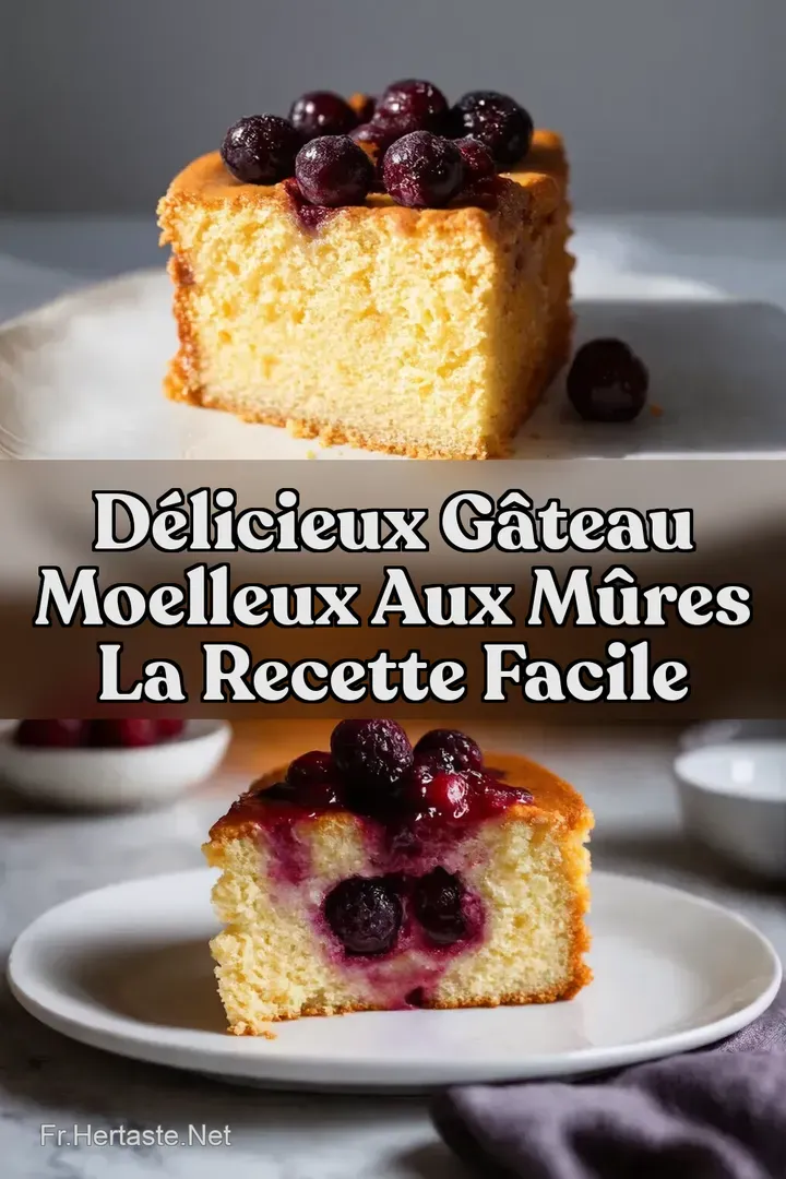 D&eacute;licieux G&acirc;teau Moelleux aux M&ucirc;res La Recette Facile