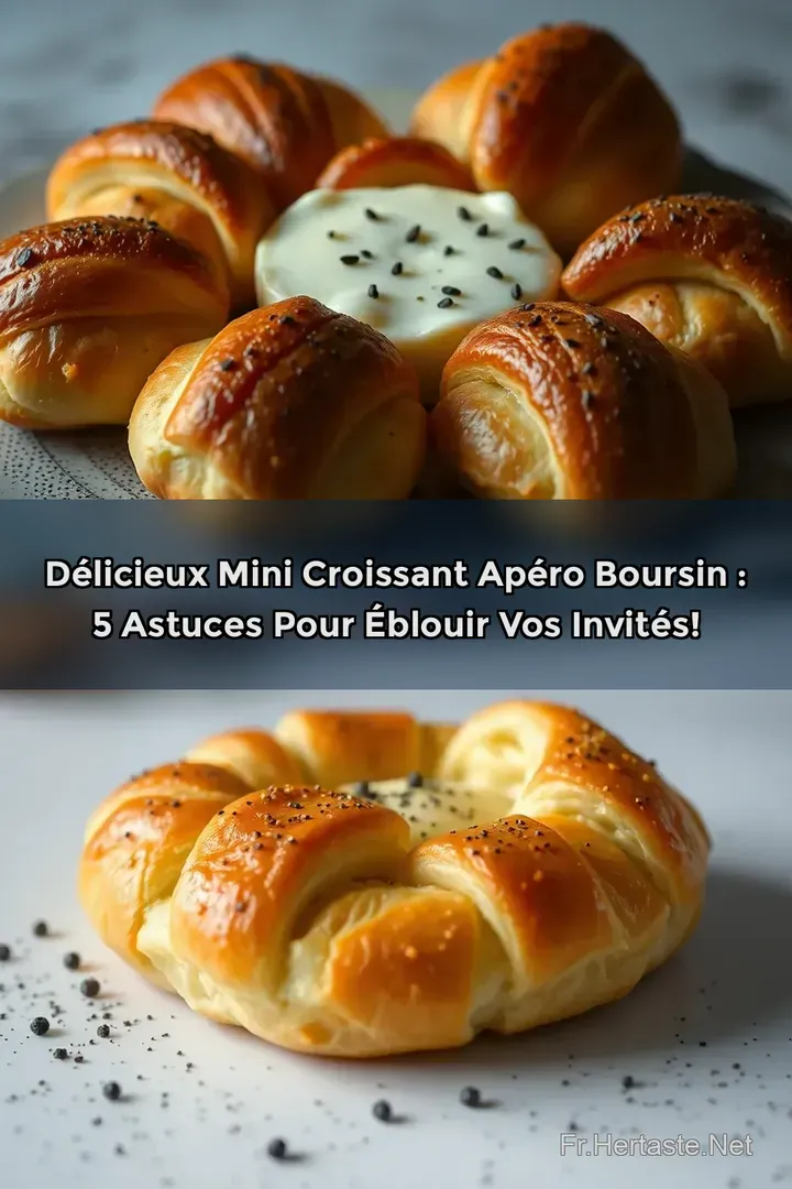 D&eacute;licieux Mini Croissant Ap&eacute;ro Boursin : 5 Astuces Pour &Eacute;blouir Vos Invit&eacute;s!