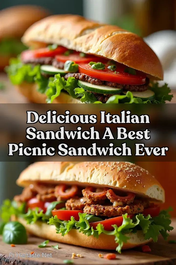 Delicious Italian Sandwich A Best Picnic Sandwich Ever