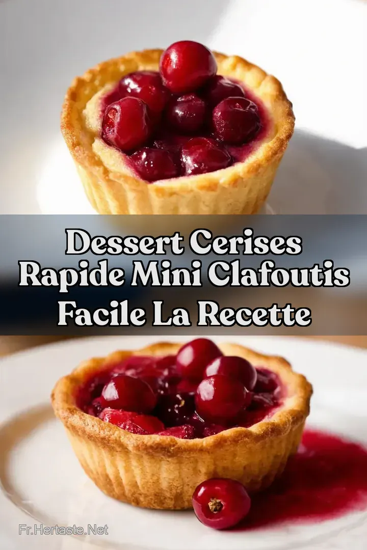 Dessert Cerises rapide Mini Clafoutis Facile La Recette