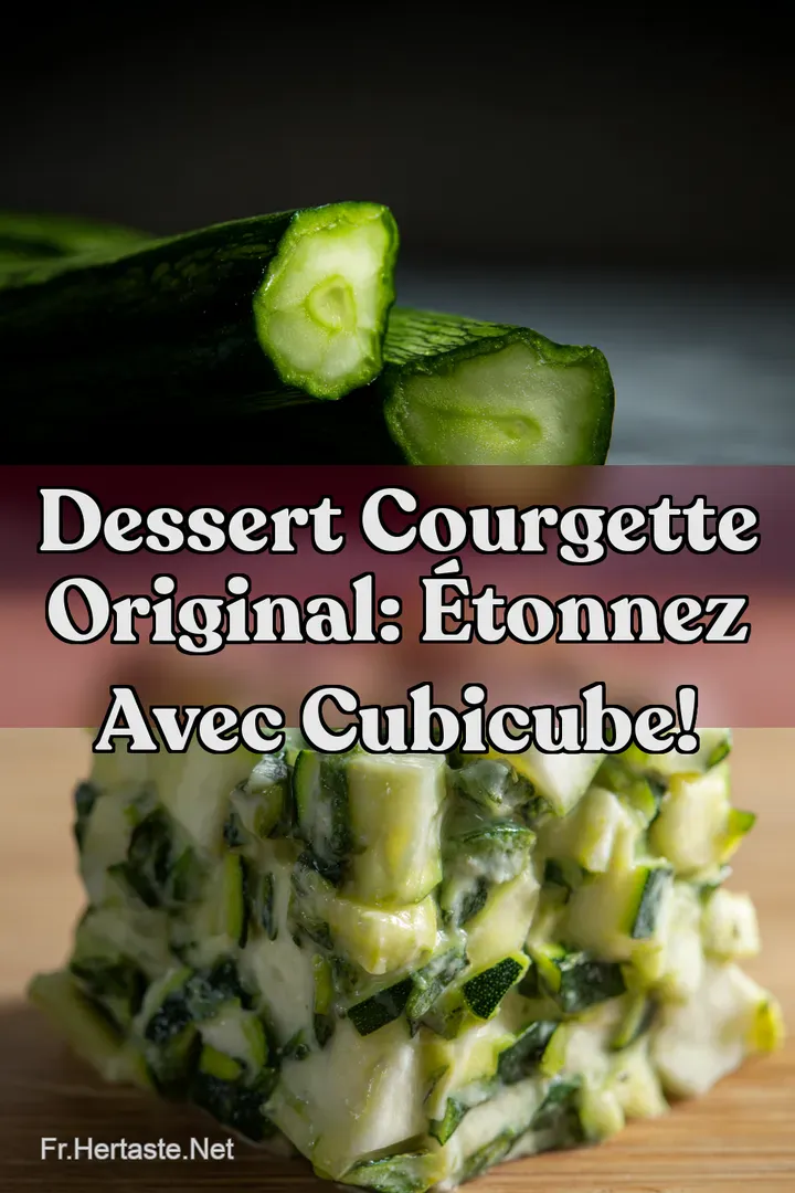 Dessert Courgette Original: &Eacute;tonnez avec Cubicube!