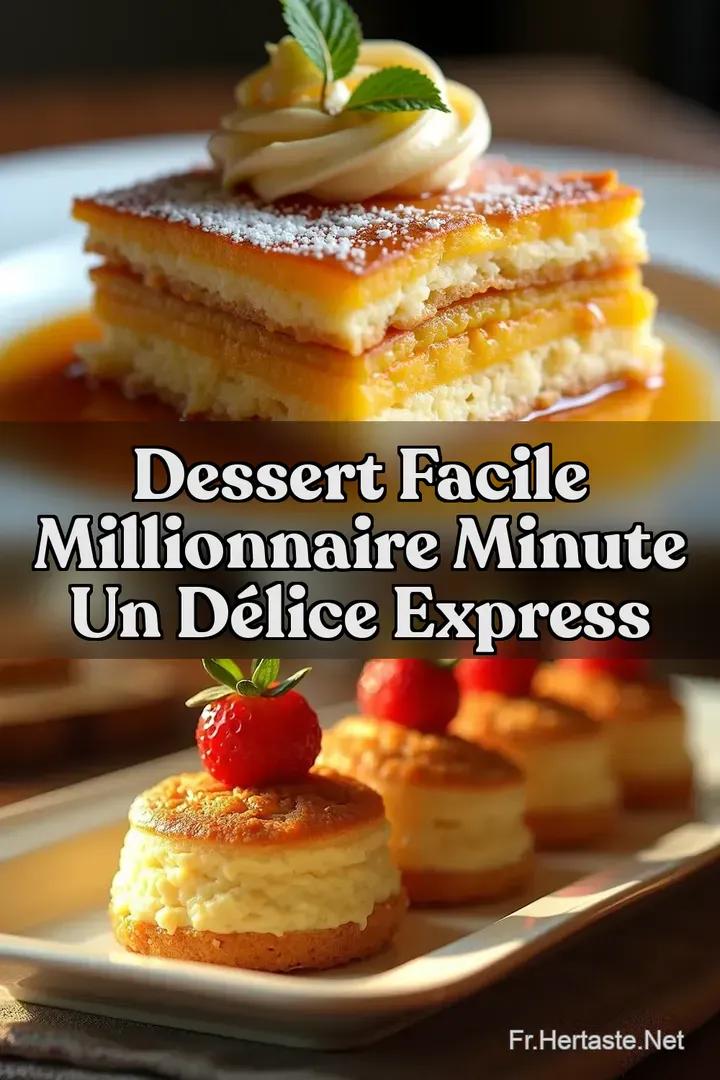 Dessert Facile Millionnaire Minute Un d&eacute;lice express