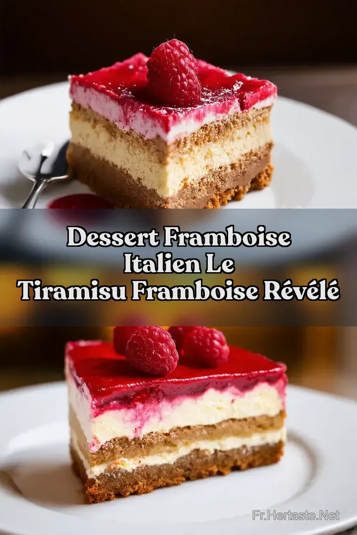 Dessert framboise italien Le Tiramisu Framboise R&eacute;v&eacute;l&eacute;