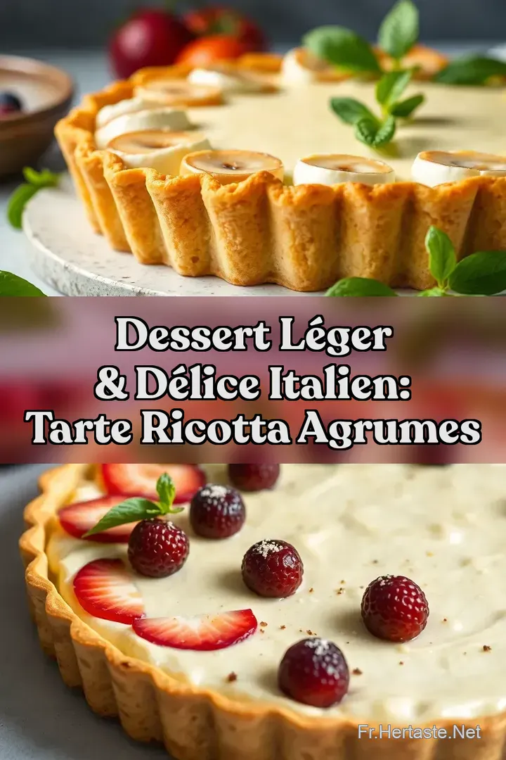 Dessert L&eacute;ger & D&eacute;lice Italien: Tarte Ricotta Agrumes