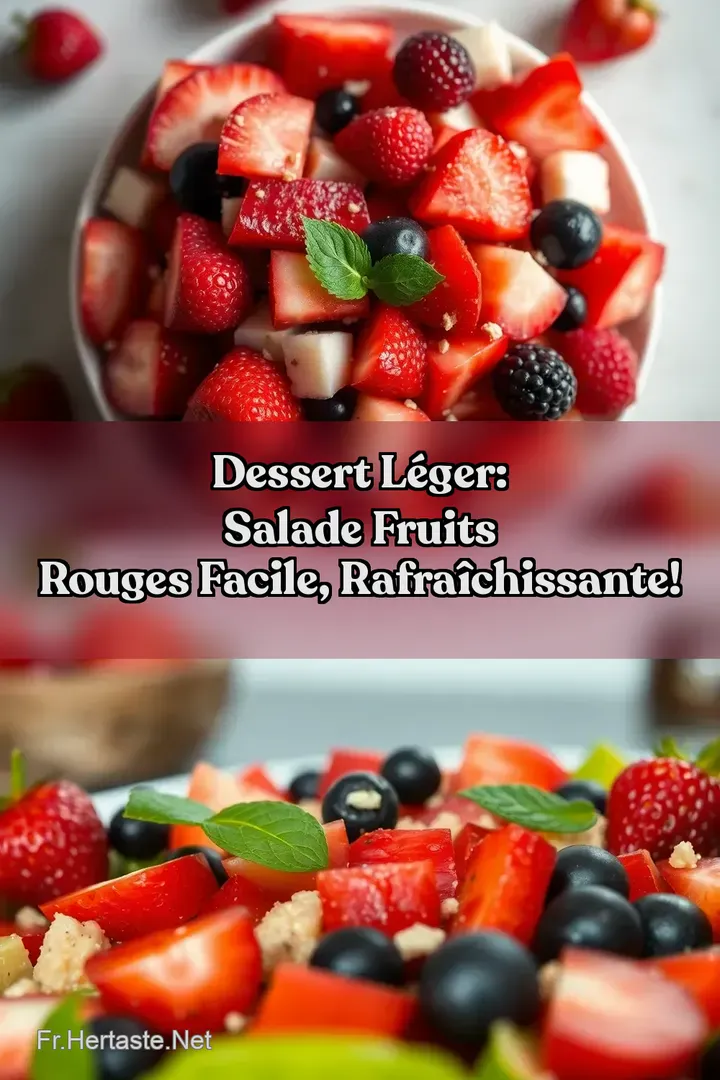 Dessert L&eacute;ger: Salade Fruits Rouges Facile Rafra&icirc;chissante!