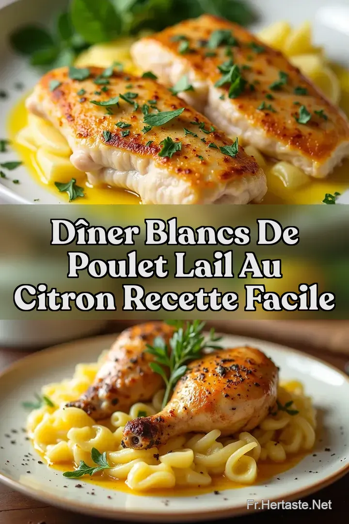 D&icirc;ner Blancs de Poulet lAil au Citron Recette Facile