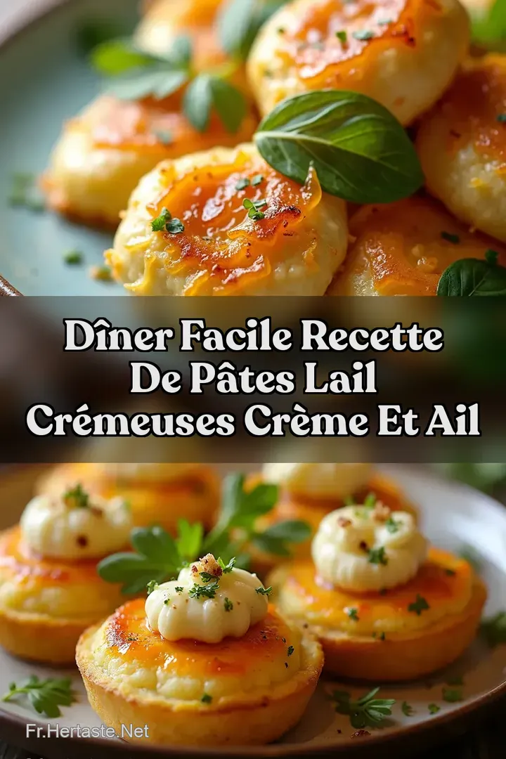 D&icirc;ner Facile Recette de P&acirc;tes lAil Cr&eacute;meuses Cr&egrave;me et Ail