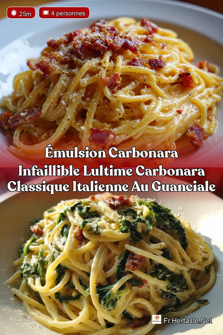 &Eacute;mulsion Carbonara Infaillible LUltime Carbonara Classique Italienne au Guanciale