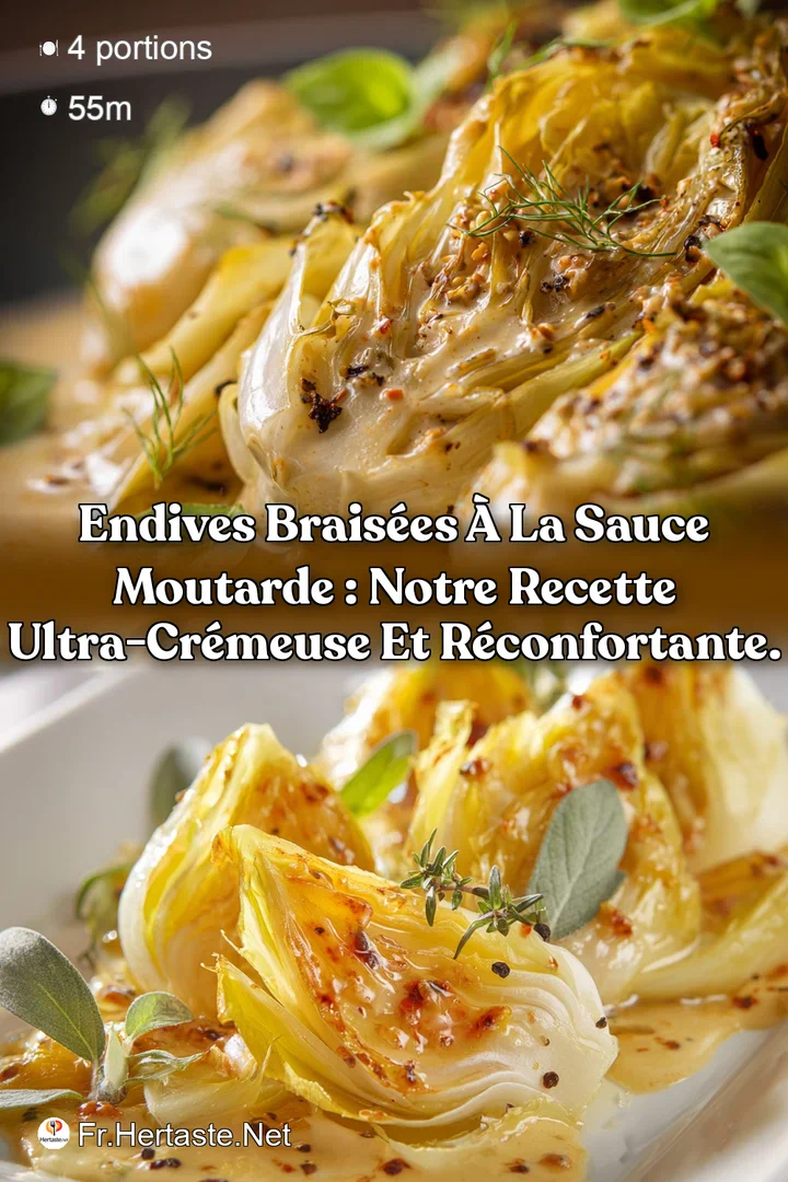 Endives Brais&eacute;es &agrave; la Sauce Moutarde : Notre recette ultra-cr&eacute;meuse et r&eacute;confortante.