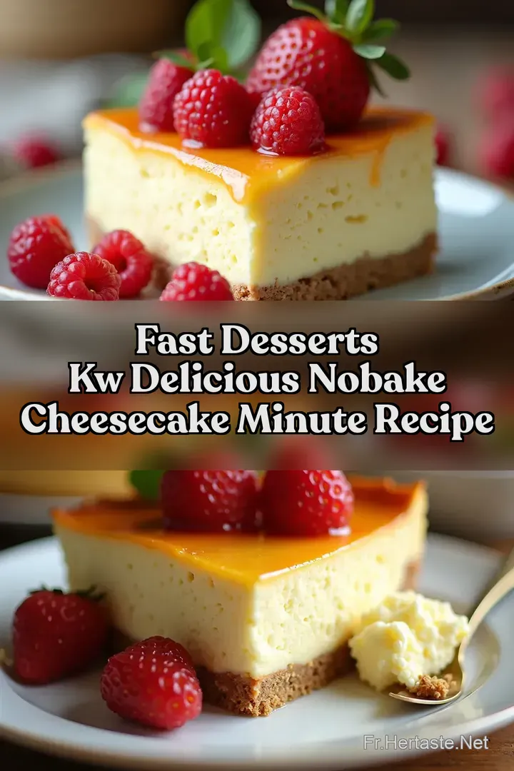 Fast Desserts kw Delicious NoBake Cheesecake Minute Recipe