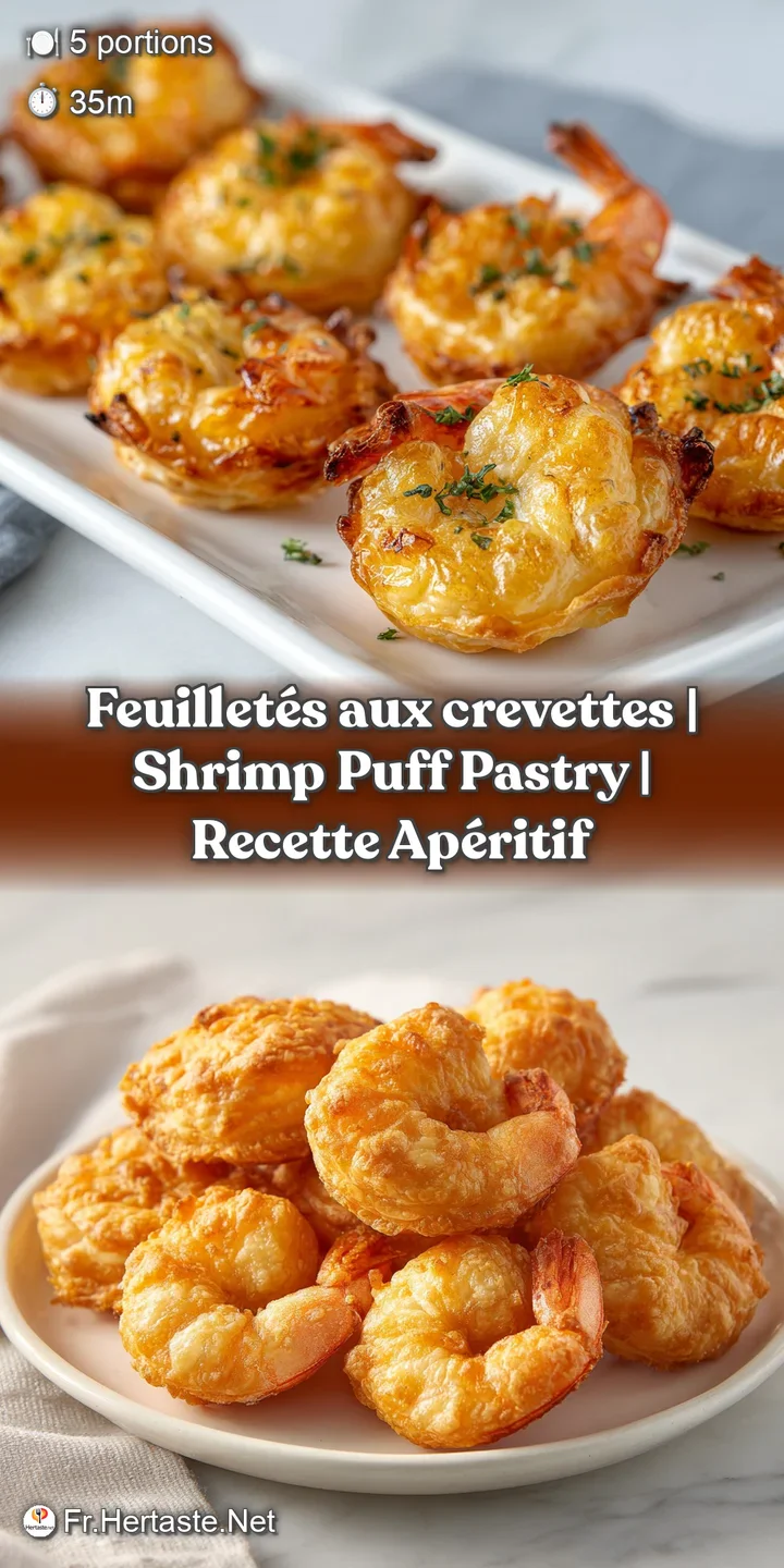 Close-up of a rich, creamy filling brimming with succulent pink shrimp, peeking from a golden, crispy pastry cup.