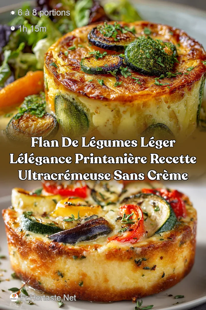 Flan de L&eacute;gumes L&eacute;ger L&eacute;l&eacute;gance printani&egrave;re Recette ultracr&eacute;meuse sans cr&egrave;me