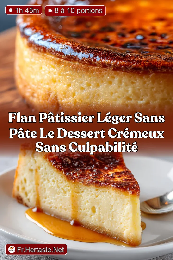 Flan P&acirc;tissier L&eacute;ger Sans P&acirc;te Le dessert cr&eacute;meux sans culpabilit&eacute;