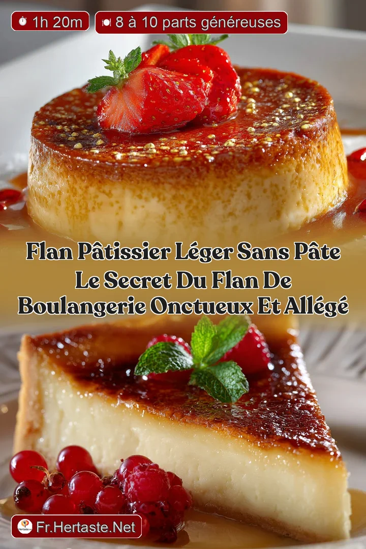 Flan P&acirc;tissier L&eacute;ger Sans P&acirc;te Le secret du Flan de boulangerie onctueux et all&eacute;g&eacute;