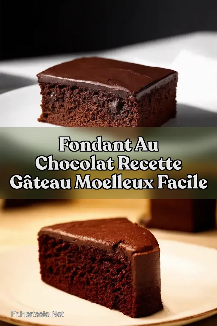 Fondant au Chocolat Recette G&acirc;teau Moelleux Facile