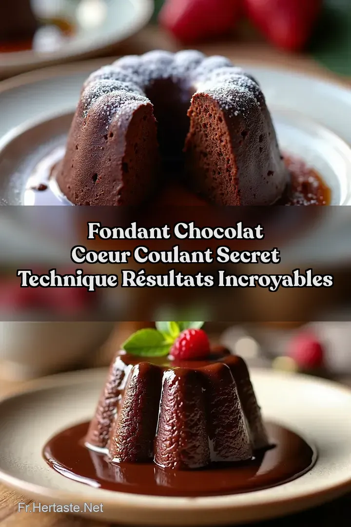 Fondant chocolat coeur coulant Secret Technique R&eacute;sultats Incroyables