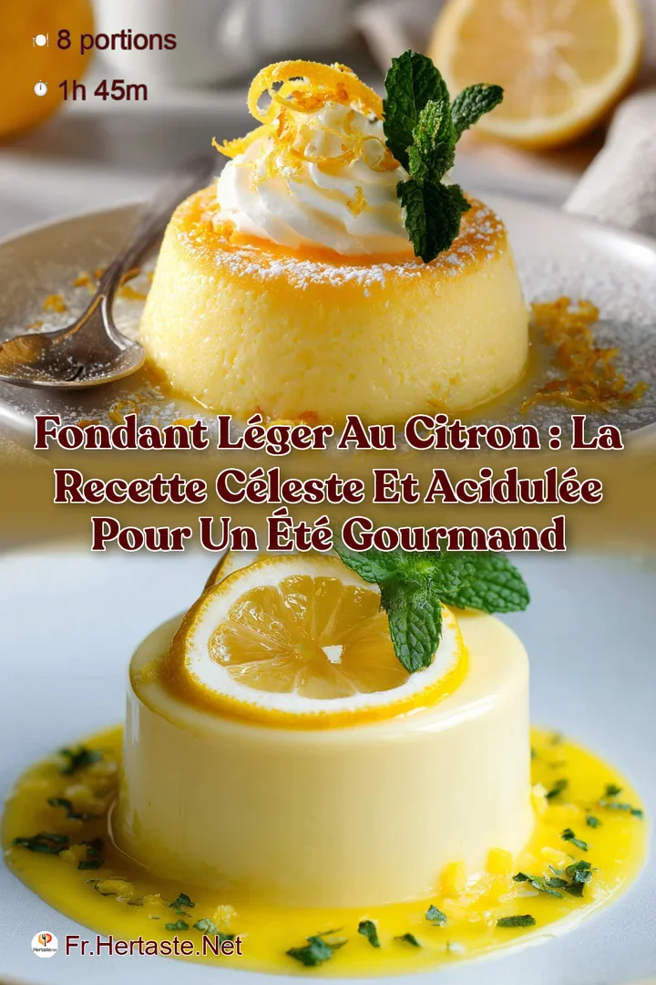 Fondant L&eacute;ger au Citron : La recette c&eacute;leste et acidul&eacute;e pour un &eacute;t&eacute; gourmand