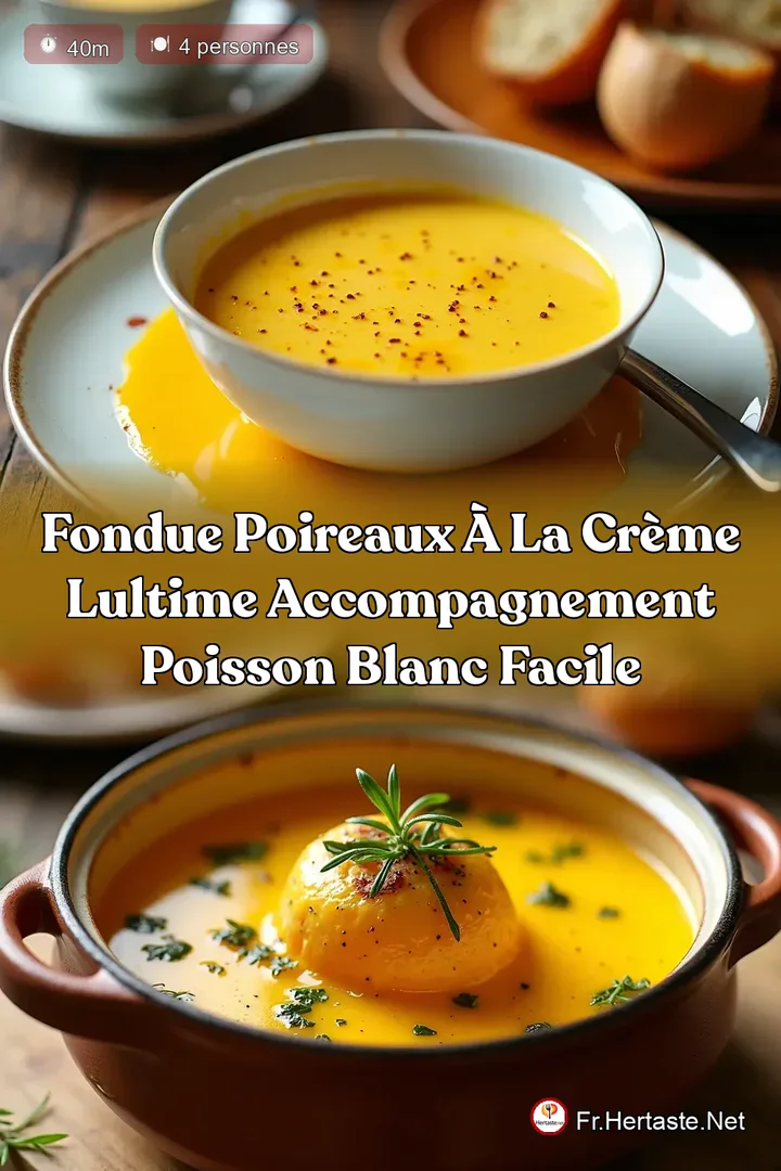 Fondue poireaux &agrave; la cr&egrave;me LUltime Accompagnement Poisson Blanc Facile