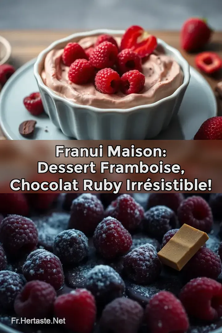 Franui Maison: DESSERT Framboise Chocolat Ruby Irr&eacute;sistible!