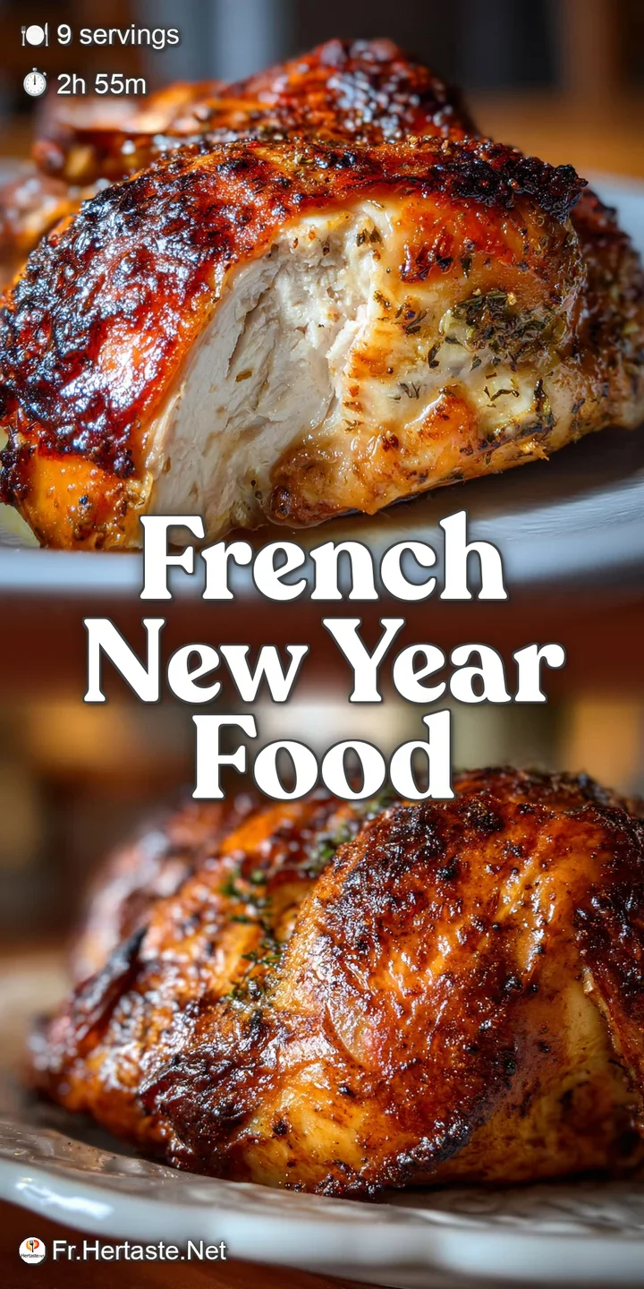 Close-up of crispy, browned capon skin, offering a tantalizing texture contrast against the juicy meat. The perfect holida...