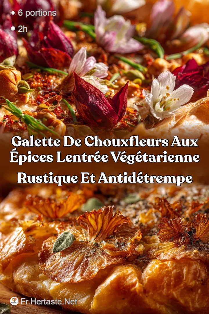 Galette de chouxfleurs aux &eacute;pices Lentr&eacute;e v&eacute;g&eacute;tarienne rustique et antid&eacute;trempe