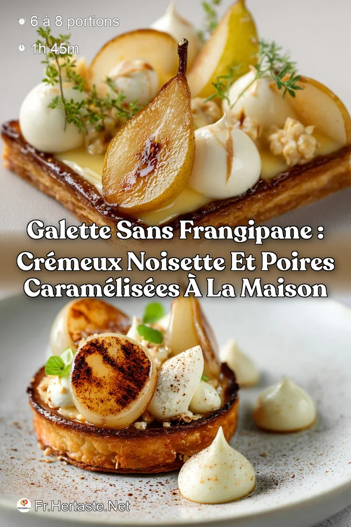 Galette sans frangipane : Cr&eacute;meux Noisette et Poires Caram&eacute;lis&eacute;es &agrave; la maison