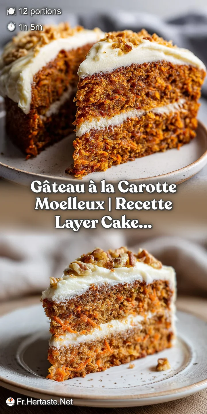 Close-up of a carrot cake highlighting the moist texture, vibrant orange flecks, and rich, swirled cream cheese frosting.