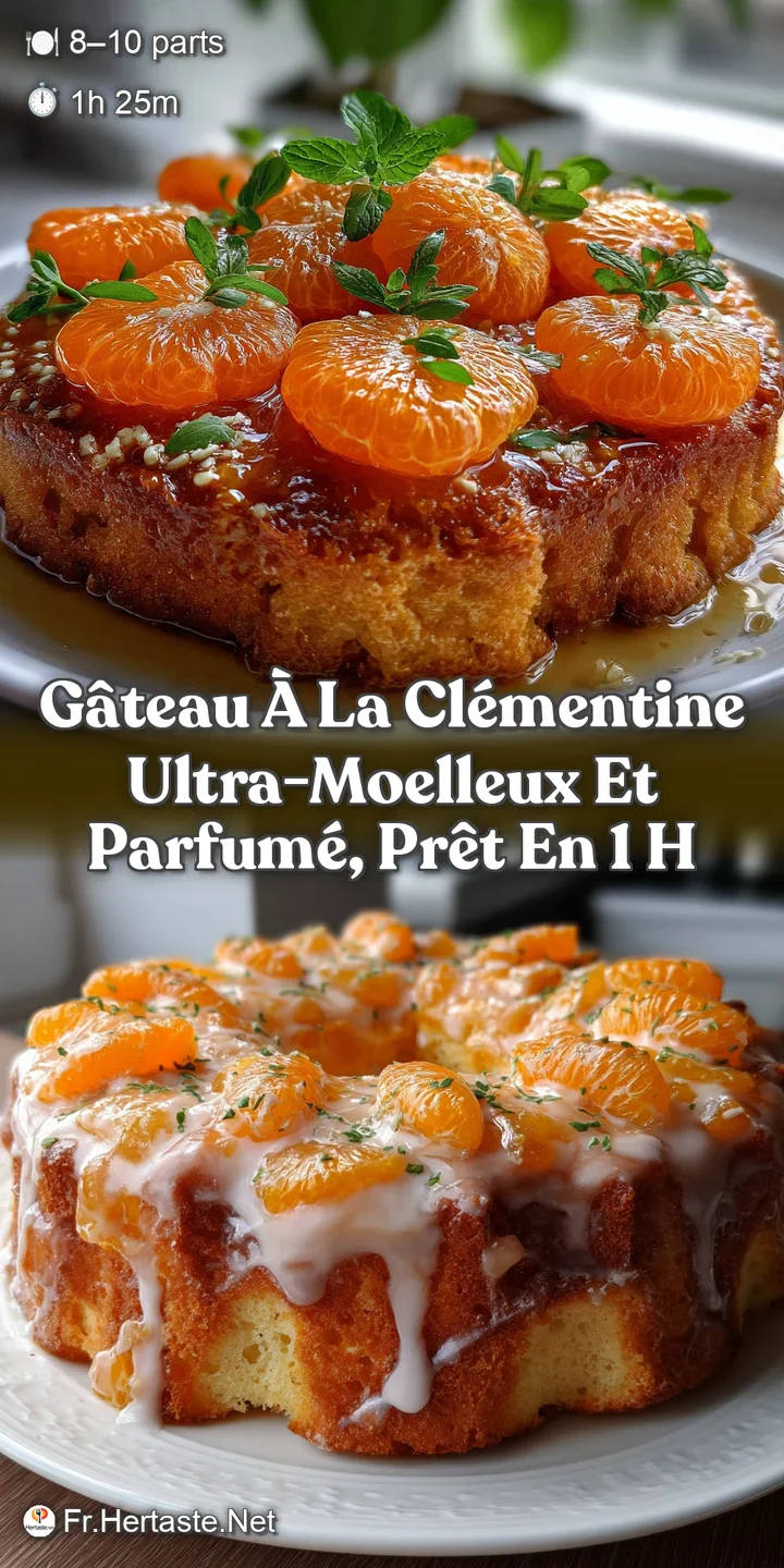 G&acirc;teau &agrave; la cl&eacute;mentine ultra-moelleux et parfum&eacute; pr&ecirc;t en 1 h