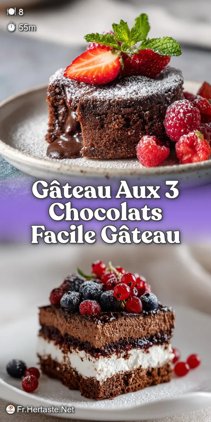 Close-up of decadent chocolate cake layers, the textures of ganache and cake visible, promising a rich, chocolatey bite.