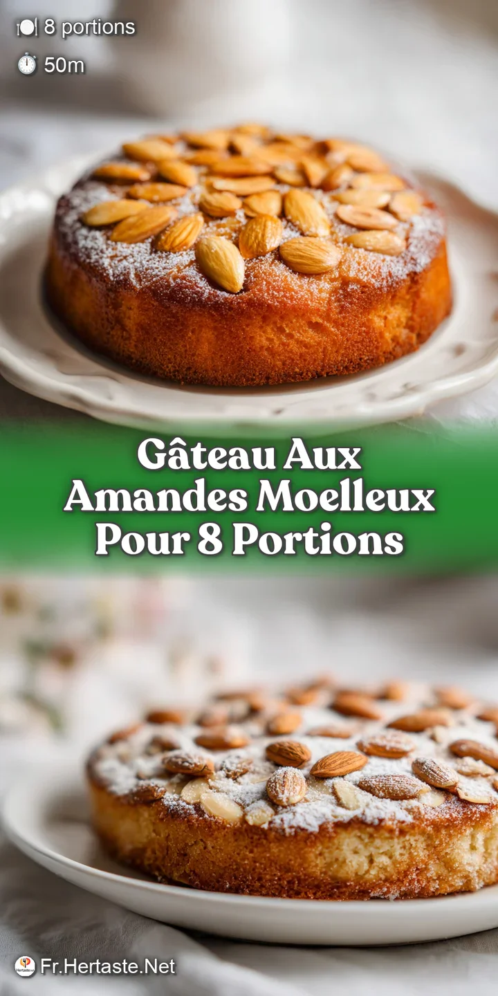 Close-up reveals the tender, golden interior of an almond cake. A dusting of sugar hints at its delicate sweetness and sof...