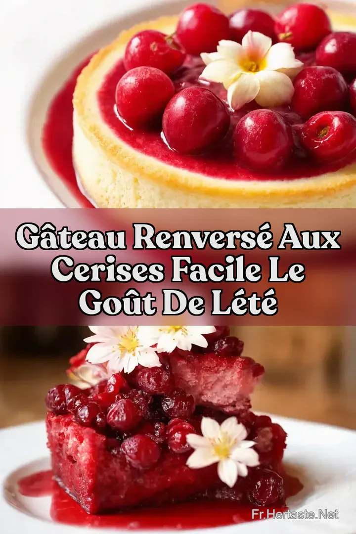 G&acirc;teau Renvers&eacute; aux Cerises Facile Le Go&ucirc;t de l&Eacute;t&eacute;