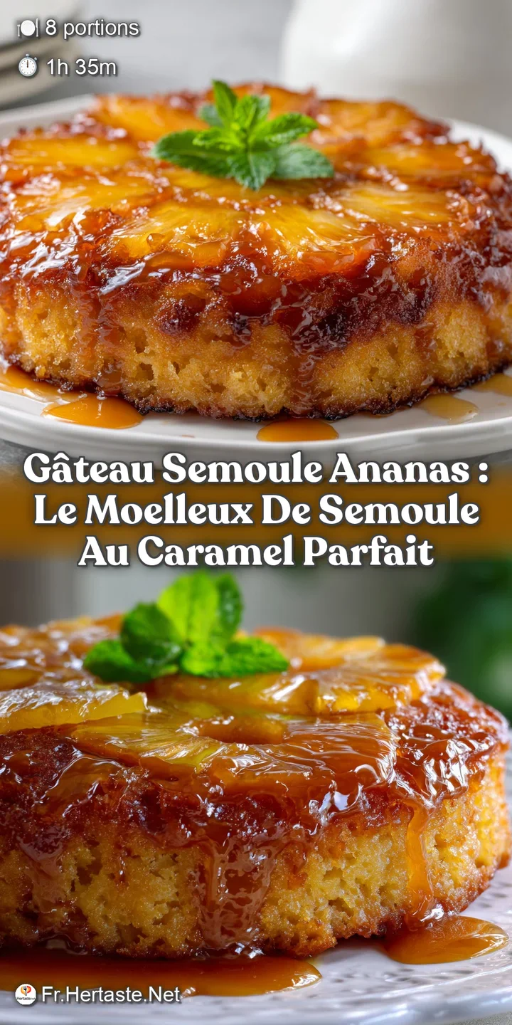 G&acirc;teau Semoule Ananas : Le Moelleux de Semoule au Caramel Parfait