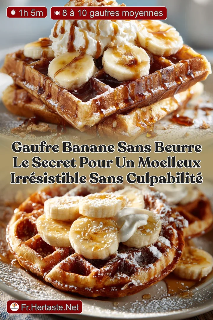 Gaufre banane sans beurre Le secret pour un moelleux irr&eacute;sistible sans culpabilit&eacute;