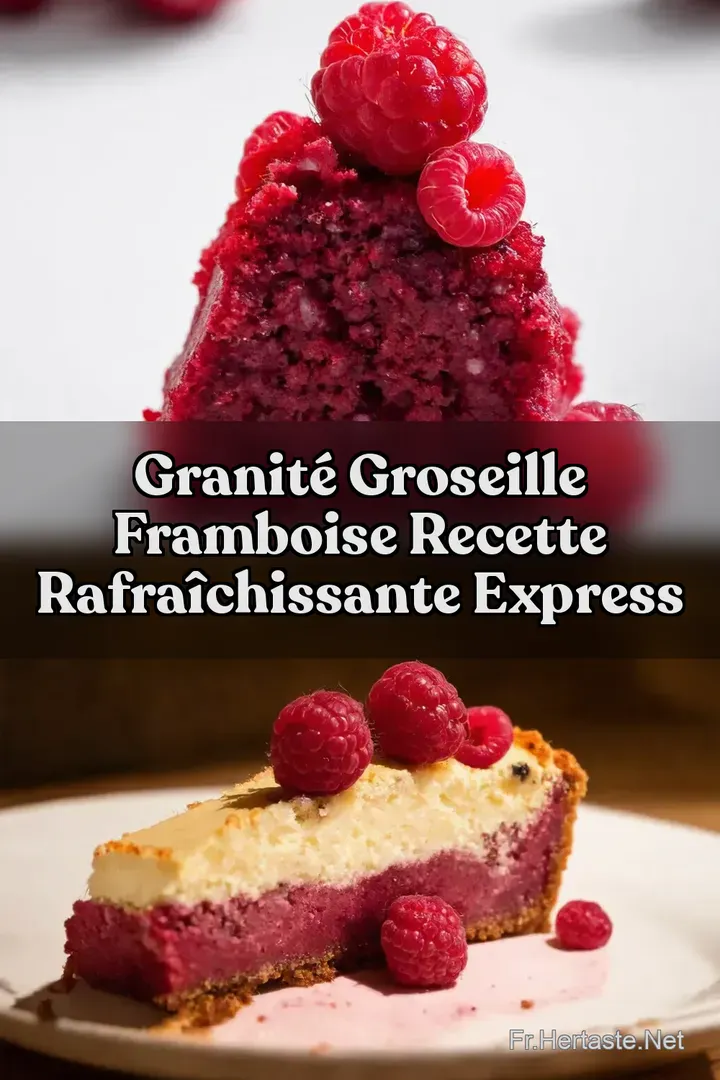 Granit&eacute; Groseille Framboise Recette Rafra&icirc;chissante Express