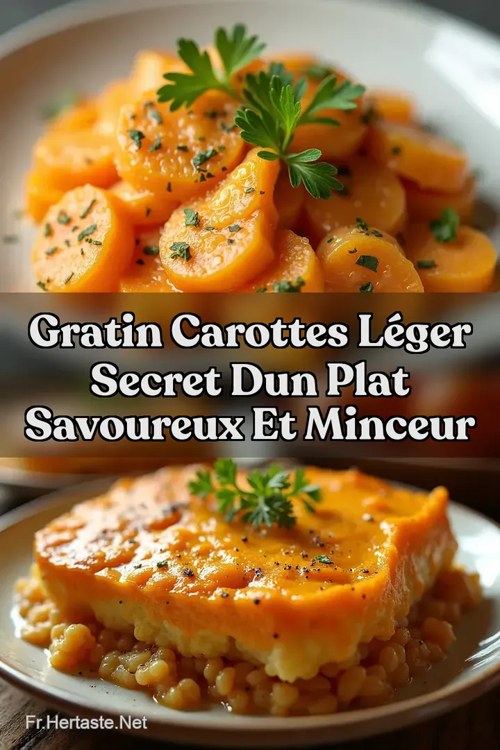 Gratin Carottes L&eacute;ger Secret dun plat savoureux et minceur