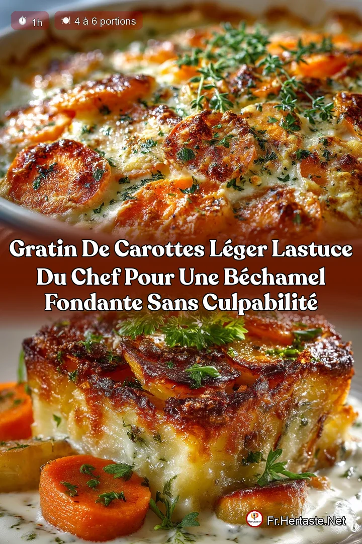Gratin de Carottes L&eacute;ger Lastuce du Chef pour une b&eacute;chamel fondante sans culpabilit&eacute;