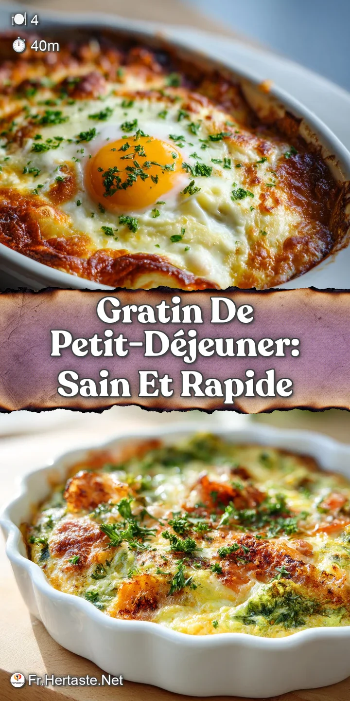 Close-up of a breakfast gratin with bubbly, browned cheese, showcasing layers of bread, egg, and hints of colorful vegetab...