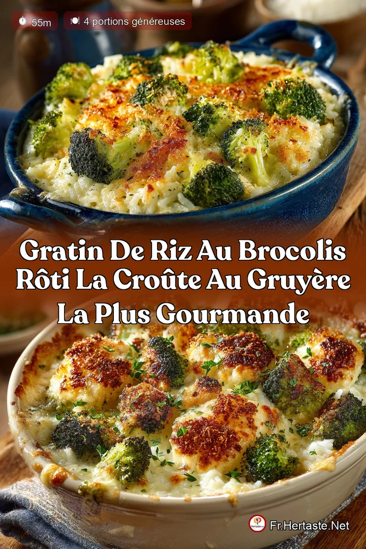 Gratin de Riz au Brocolis R&ocirc;ti La cro&ucirc;te au Gruy&egrave;re la plus gourmande